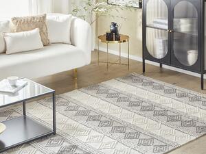 Vlněný koberec 140 x 200 cm světle béžový/šedý BOZOVA
