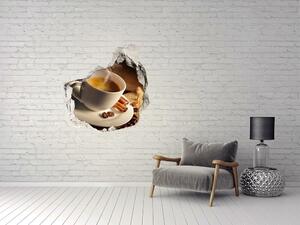 Nálepka 3D díra Káva v šálku nd-p-45991785