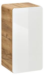 Koupelnová sestava - ARUBA white, 60 cm, sestava č. 10, dub craft/lesklá bílá