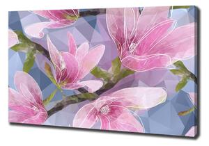 Foto obraz na plátně do obýváku Růžová magnolie pl-oc-100x70-f-83196443
