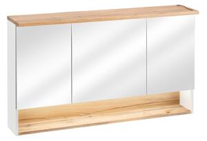Koupelnová sestava - BAHAMA white, 120 cm, sestava č. 3, bílá/lesklá bílá/dub votan