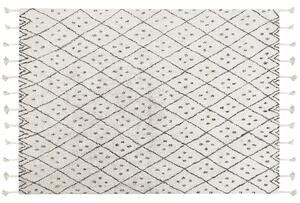 Bavlněný koberec 160 x 230 cm bílý/černý AGADIR