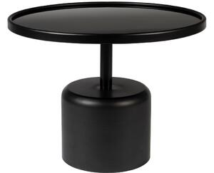 White Label Černý skleněný konferenční stolek WLL MILO 60 cm