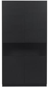 Hoorns Černá borovicová skříň Frederica 210 x 110 cm