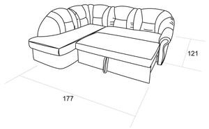 Rohová rozkládací sedačka ROMA A04