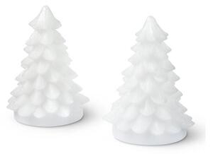 Vánoční stromečky z pravého vosku s LED, 2 ks