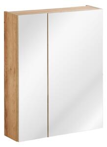 Koupelnová sestava - CAPRI white, 120 cm, sestava č. 4, lesklá bílá/zlatý dub