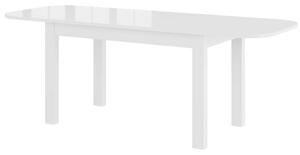 Jídelní stůl rozkládací - REA, 140/175/210x80, lesklá bílá