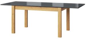 SZYNAKA Trendline Jídelní stůl rozkládací - KAMA 40, 136/173/210x90, dub camargue/matná černá