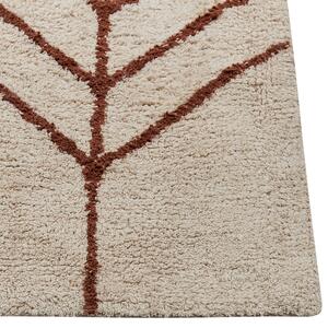 Bavlněný koberec 200 x 200 cm béžový AKOREN