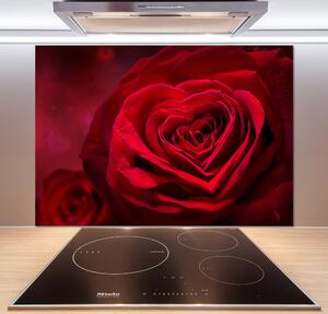 Panel lacobel Červená růže srdce pl-pksh-100x70-f-75608886