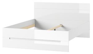 SZYNAKA Trendline Postel - SELENE 33, 160x200 cm, lesklá bílá/matná bílá