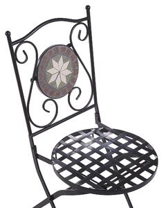 Sada 2 kovových zahradních židlí černé CARIATI