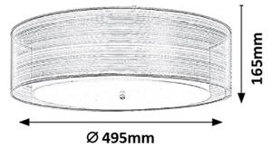 RABALUX Stropní svítidlo ANASTASIA, 3xE14, 25W, 50cm, kulaté 002634