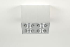 Stropní designové bodové svítidlo Quadro Silver (LMD)