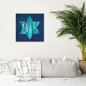 Obraz na plátně Modrá geometrická hvězda - Andrea Haase Rozměry: 30 x 30 cm