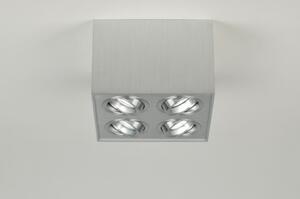 Stropní designové bodové svítidlo Quadro Silver (LMD)