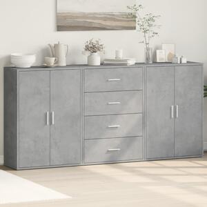 Příborníky 3 ks betonově šedé 60 x 31 x 84 cm kompozitní dřevo 3276577