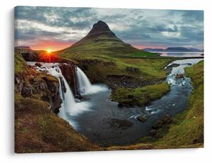 Obraz - Kirkjufell při západu slunce (70x50 cm)