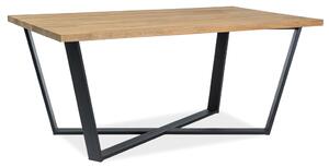 Jídelní stůl - MARCELLO, 180x90, dýha dub/černá
