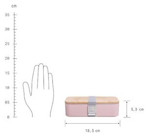 SNACK PACK Box na svačinu 18,5 cm - sv. růžová