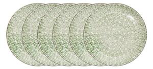 RETRO Sada talířů 26,4 cm set 6 ks - zelená