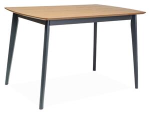 SIGNAL Jídelní stůl rozkládací - VITRO II, 120/160x80, dýha dub/grafit