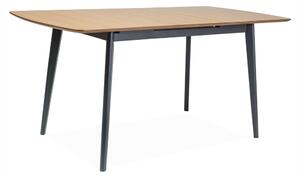 SIGNAL Jídelní stůl rozkládací - VITRO II, 120/160x80, dýha dub/grafit