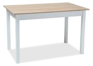 Jídelní stůl rozkládací - HORACY, 125x75, dub sonoma/bílá
