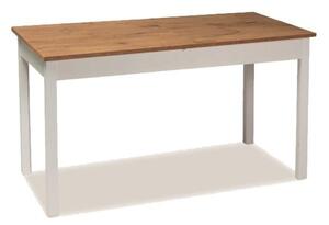 SIGNAL Jídelní stůl - ADAM, 100x60, dub lancelot/matná bílá