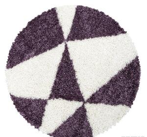 Kusový koberec Tango kruh 3101 lila - 80 x 80 cm