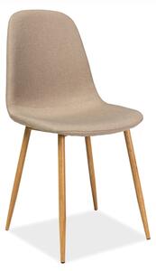 Jídelní židle - FOX, nohy v dekoru dřeva, různé barvy na výběr Čalounění: béžová (tap.66)