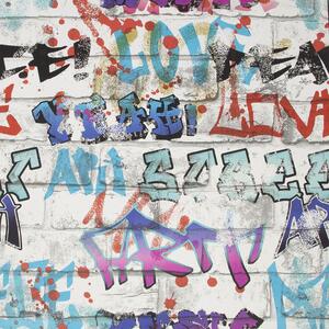 Papírová tapeta pro teenagery, Graffiti Multi, 101686, Kids@Home 6, Graham & Brown