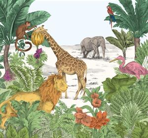 Dětská vliesová obrazová tapeta Jungle Watercolour, 111397, 300 x 280 cm, Kids@Home 6, Graham & Brown