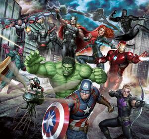Vliesová obrazová tapeta Marvel Avengers Assemble, 111391, 300 x 280 cm, Kids@Home 6, Graham & Brown