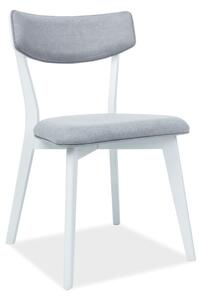 SIGNAL Jídelní židle - KARL, čalouněná, dřevěné nohy, šedá (tap.136) Čalounění: šedá (tap.136)