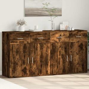 Příborníky 2 ks kouřový dub 79 x 38 x 80 cm kompozitní dřevo 3276620
