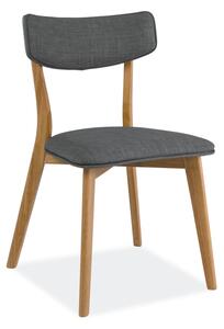 Jídelní židle - KARL, čalouněná, dřevěné nohy, různé barvy tkanin na výběr Čalounění: šedá (tap.40)