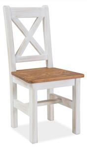 SIGNAL Jídelní židle - POPRAD, medová borovice/bílá borovice
