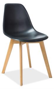 Jídelní židle - MORIS Sedák: světle šedý (plast)