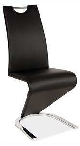 Jídelní židle - H-090, ekokůže, chromované nohy, různé barvy na výběr Čalounění: bílá (ekokůže)