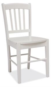SIGNAL Jídelní židle - CD-57, celodřevěná, bílá Sedák: bílý (dřevo)