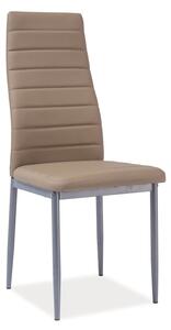Jídelní židle - H-261 Bis Alu, ekokůže, hliníkové nohy, různé barvy na výběr Čalounění: béžová (ekokůže)