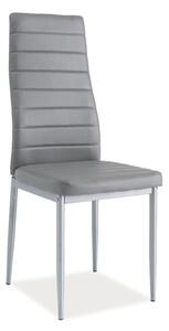 Jídelní židle - H-261 Bis Alu, ekokůže, hliníkové nohy, různé barvy na výběr Čalounění: bílá (ekokůže)