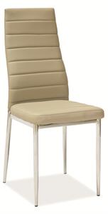 SIGNAL Jídelní židle - H-261 Chrom, ekokůže, chromované nohy, různé barvy na výběr Čalounění: šedá (ekokůže)