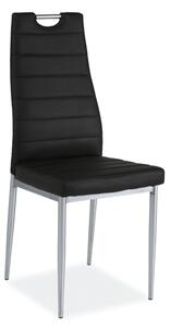 Jídelní židle - H-260, ekokůže, chromované nohy, různé barvy na výběr Čalounění: bílá (ekokůže)