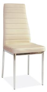 SIGNAL Jídelní židle - H-261 Chrom, ekokůže, chromované nohy, různé barvy na výběr Čalounění: šedá (ekokůže)