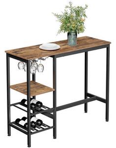 BAROVÝ STŮL, černá, tmavě hnědá, 110/40/90 cm Boxxx - Barové stoly, Online Only