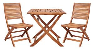 SOMERSET Set zahradního nábytku 2 ks židle a 1 ks stůl - hnědá