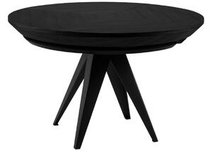 Černý dubový rozkládací jídelní stůl Windsor & Co Magnus 120 x 120-220 cm